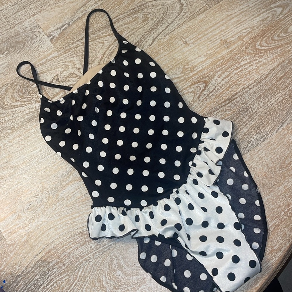 Pacific Connections Polka Dot Swimsuit 80s 90s